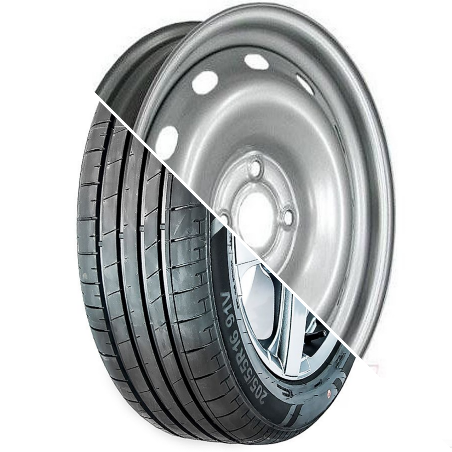Шина с диском в сборе Massimo OTTIMA PLUS 185/65 R15 88H + Magnetto 15002 AM Silver 4*100 6xR15 ET40 DIA60.1
