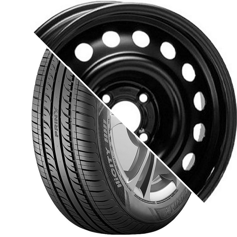 Шина с диском в сборе Prinx HH1 HiCity 185/65 R15 88H + Magnetto 15002 AM Black 4*100 6xR15 ET40 DIA60.1