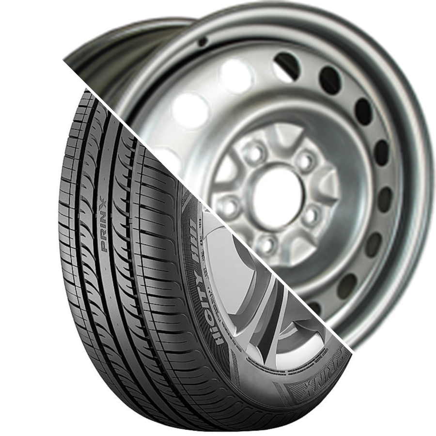 Шина с диском в сборе Prinx HH1 HiCity 185/65 R15 88H + Trebl X40915 Silver 4*100 6xR15 ET40 DIA60.1