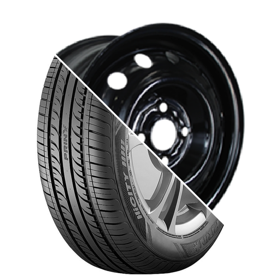 Шина с диском в сборе Prinx HH1 HiCity 185/65 R15 88H + Trebl 64A50C Black 4*100 6xR15 ET50 DIA60.1