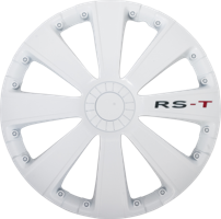 Колпаки декоративные ( на пруж.) R14 "RS-T" белый глянец (к-т 2шт) AK1439