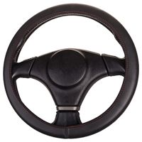 Оплетка на руль Skyway Flex 8(M) 37-39см. черная с красной прострочкой экокожа(S01109009)