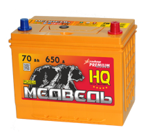 АКБ Медведь Silver о.п.R+ 70a/h Азия B13(нижн.кр) 85D26L